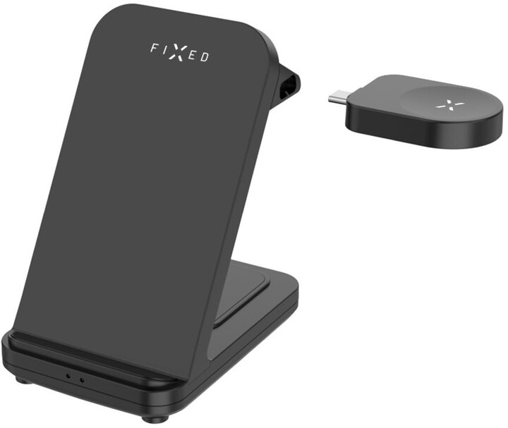 Stacion karikimi FIXED Powerstation për Samsung 15W+5W+2.5W, i zi