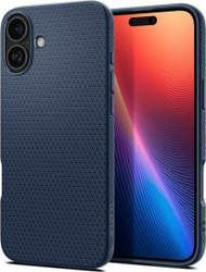 Mbështjellës telefoni Spigen Liquid Air, iPhone 16, TPU, blu navy