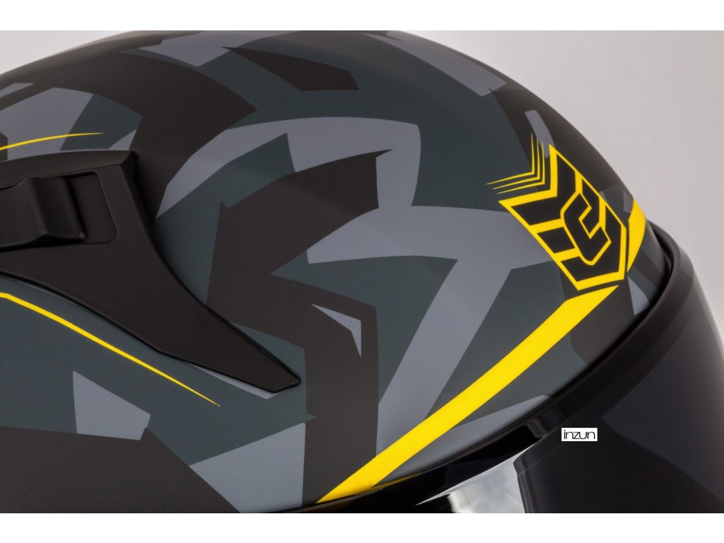 Kaskë moto CASSIDA Aero ATCK, integrale, ECE 22.06, gri kamuflazh e zezë e verdhë neon