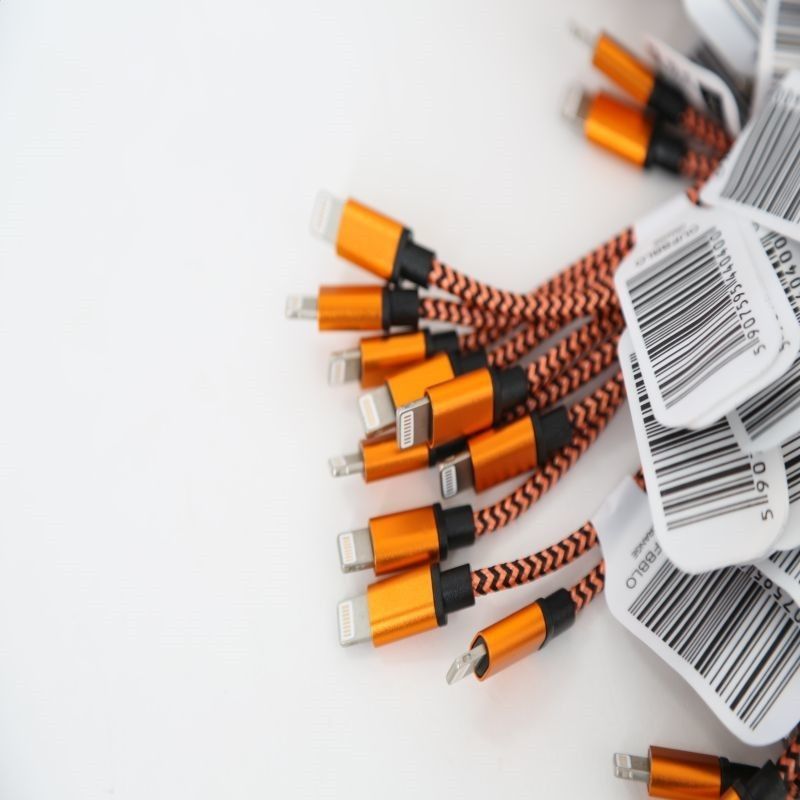 USB приклучен кабел OMEGA, 2A (44040), 1 m, портокалова боја