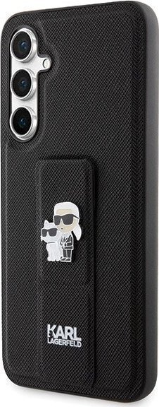 Mbulesë telefoni Karl Lagerfeld për Samsung Galaxy S23 FE, Saffiano Grip Stand, e zezë