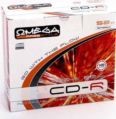 Disqe CD-R Omega 700MB, 52x, 10 copë