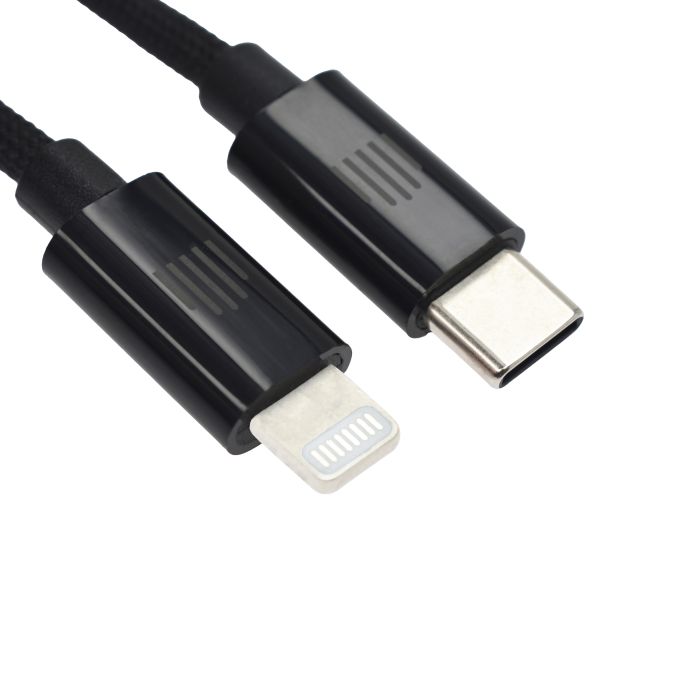Dviced Cable USB-C To Lightning Nylon Textile 1,25M, Black