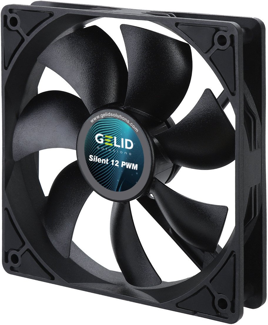 Ventilator kasë GELID Silent 12 PWM FN-PX12-16, 120mm, i zi
