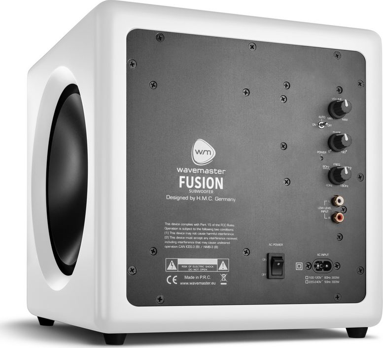 Subwoofer aktiv Wavemaster Fusion, 125W, bas i fuqishëm, i zi