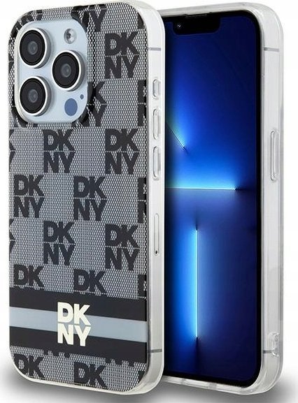 Mbrojtëse telefoni DKNY DKHMP14LHCPTSK, për iPhone 14 Pro 6.1", hardcase MagSafe, e zezë me kuadrate