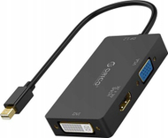 Adaptor ORICO 3 në 1 Mini DisplayPort, DVI HDMI VGA, 4K, i artë
