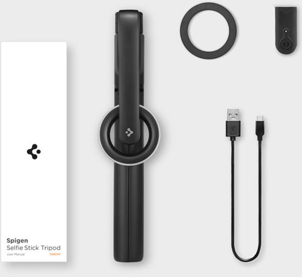 Shkop selfie me tripod Spigen MagSafe Tripod Selfie Stick Longer Version, version i zgjatur, për iPhone, i zi