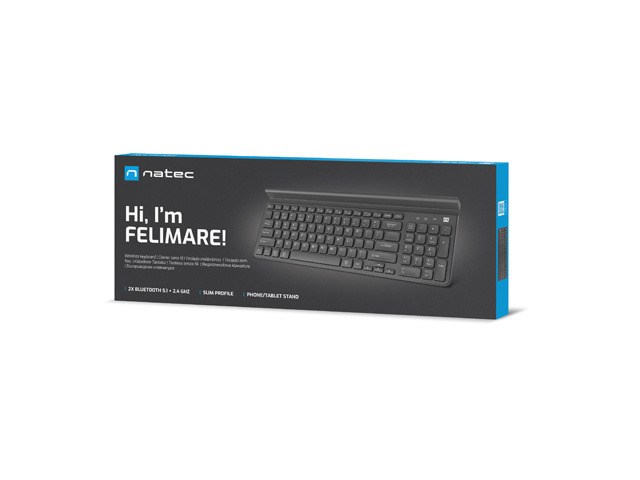 Tastierë universale Natec FELIMARE, Wireless, e zezë