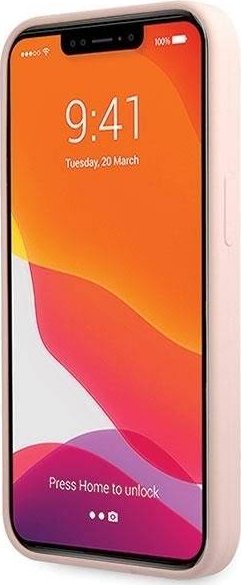 Mbulesë telefoni Guess GUHCP13XLSLMGLP, për iPhone 13 Pro Max 6.7", silikon, rozë e çelët