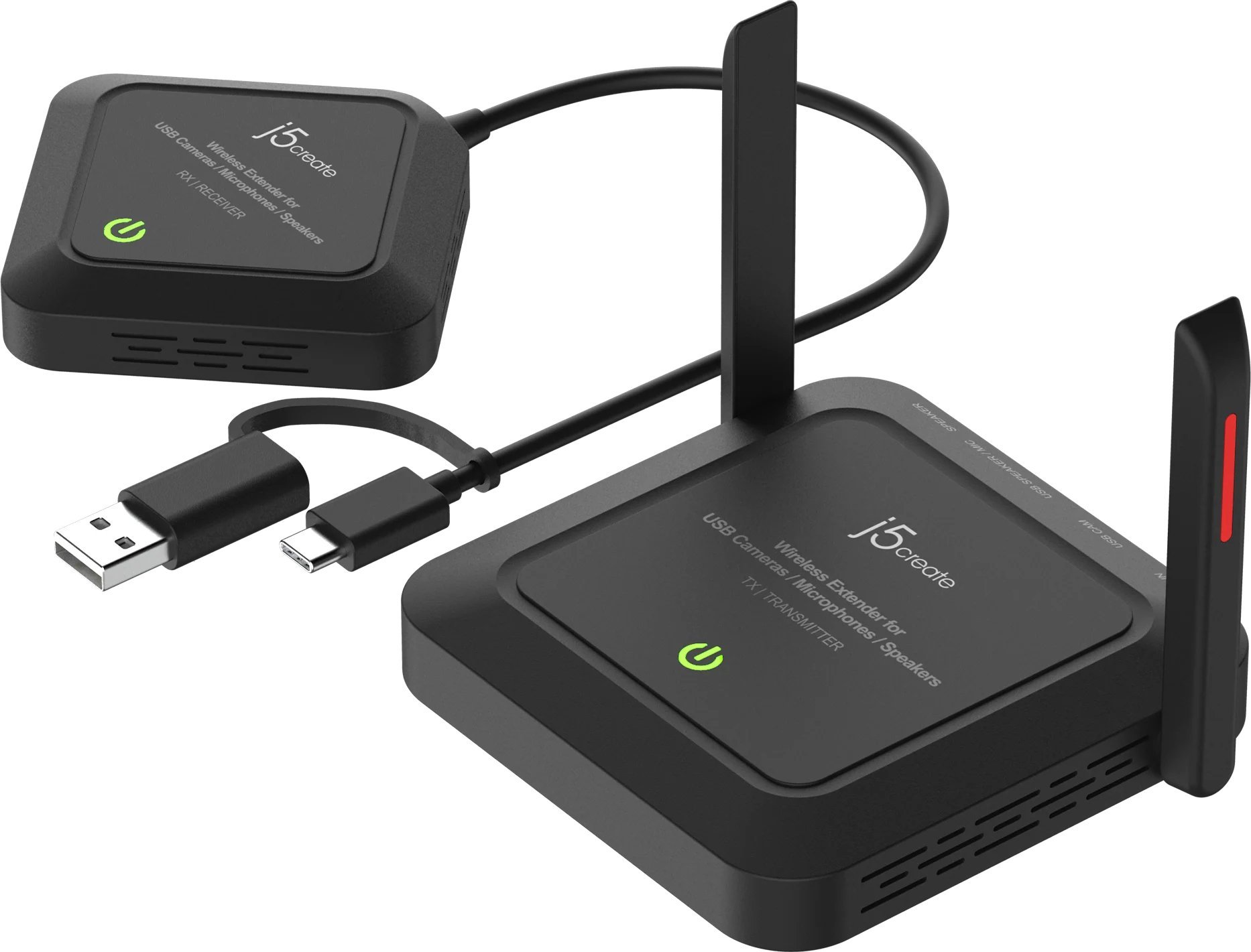 USB wireless extender J5CREATE JVW120 N, për kamera mikrofon altoparlant, kompakt
