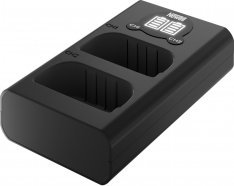 Set karikuesi për kamera Newell Dual-Channel DL-USB-C me bateri LP-E6, 2000mAh, i zi