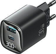 Karikues murale USAMS CC229, 30W GaN, USB C dhe USB A, i zi