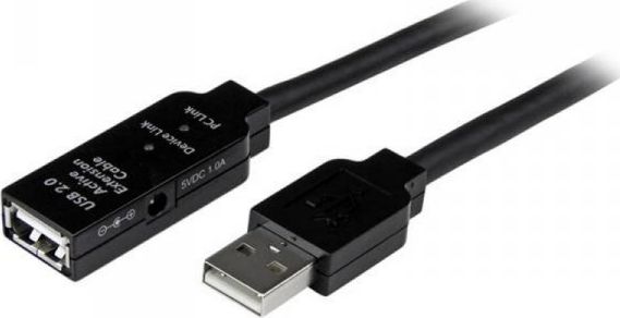 Kabllo zgjatëse USB StarTech USB2AAEXT35M, 35 m, USB 2.0, e zezë