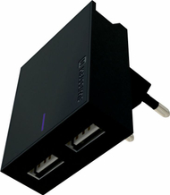 Karikues muri Swissten Mains Charger Lightning SMART IC, 2x USB 3A, me kabllo Lightning, i zi