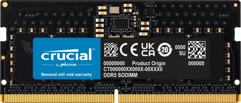 Memorie RAM Crucial CT8G56C46S5T, 8GB DDR5 5600MHz, ECC, SO DIMM