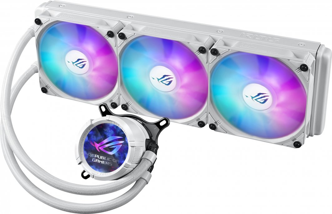Ftohës me ujë ASUS ROG Strix LC III 360 ARGB, 12 cm, Asetek Gen7 v2, i bardhë