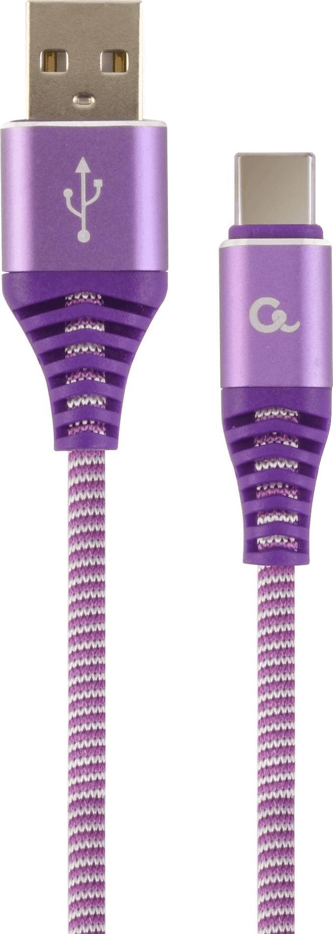 Кабел Gembird USB A - USB C (CC-USB2B-AMCM-2M-PW), 2m, виолетова