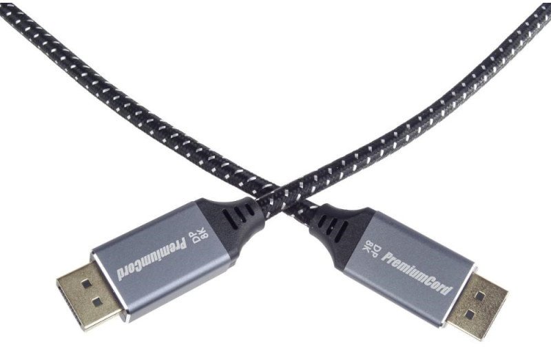 Kabllo DisplayPort PremiumCord 1.4, 8K, 5m, zi bardhë