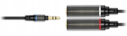 Kabllo audio IK Multimedia iLine Mono Out Split, 60 cm, stereo 3.5 mm në 2x mono 6.3 mm, i zi