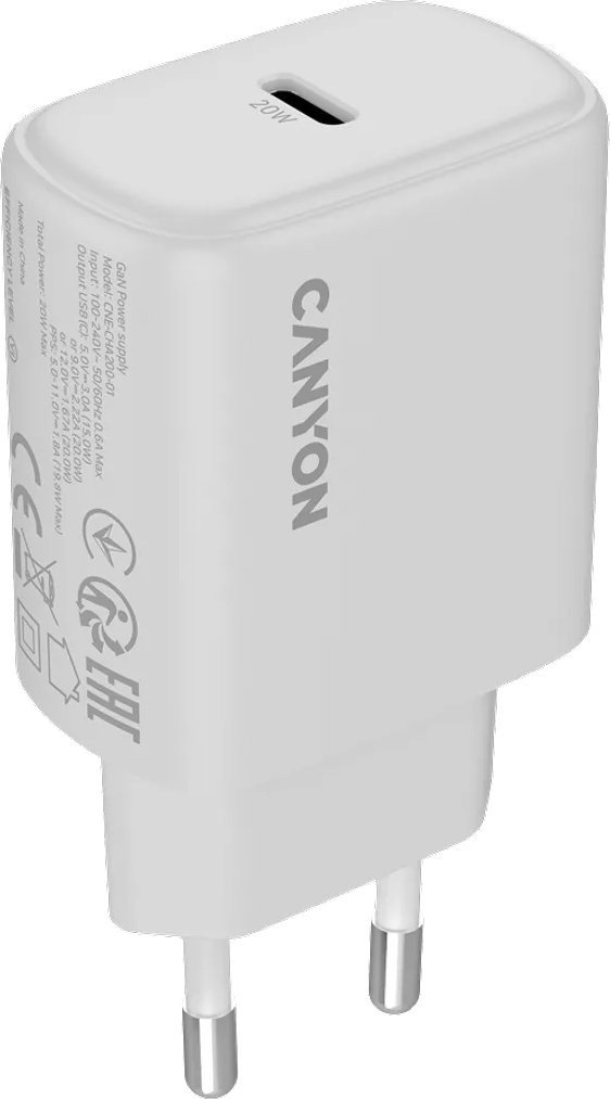 Karikues muri Canyon OnCharge 200 CNE-CHA200-01, 20W, USB Type C Power Delivery, i bardhë