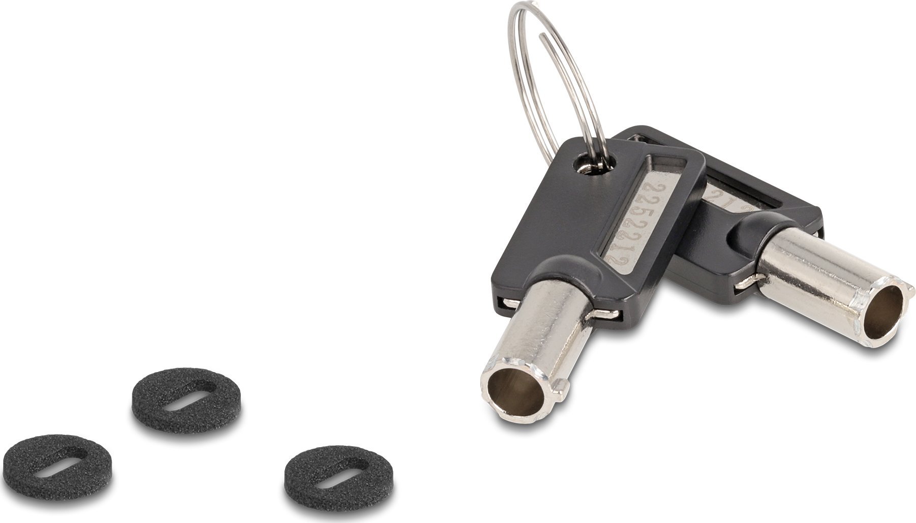 Kabllo sigurie Navilock 20934, 1.8 m, me çelës, e zezë argjend