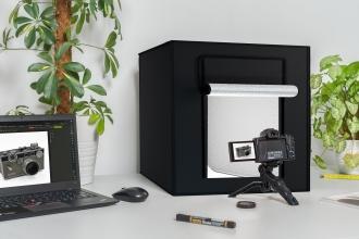 Tendë fotografike Newell M80 II Shadowless Tent, ndriçim LED 15000 lux, me sfondë, e bardhë