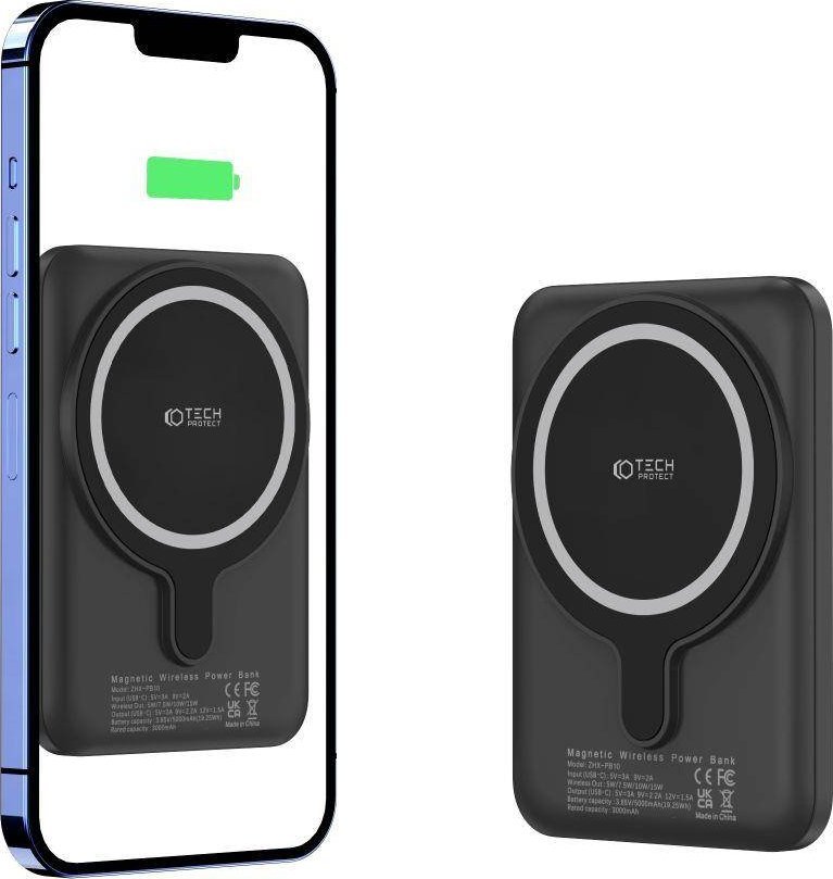 Powerbank Tech-Protect PB10 LifeMag, 5000mAh, MagSafe, i zi