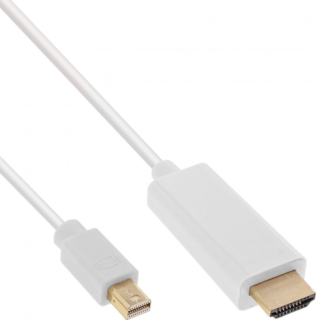 Kabllo InLine DisplayPort Mini HDMI 1.5m (17176I), e bardhë
