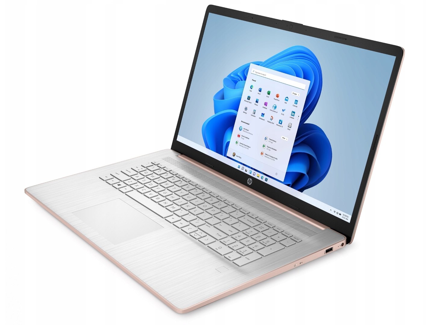 Laptop HP 17-cn0612ds, 17.3", Intel N4120, 8GB RAM, 256GB SSD, rozë e artë