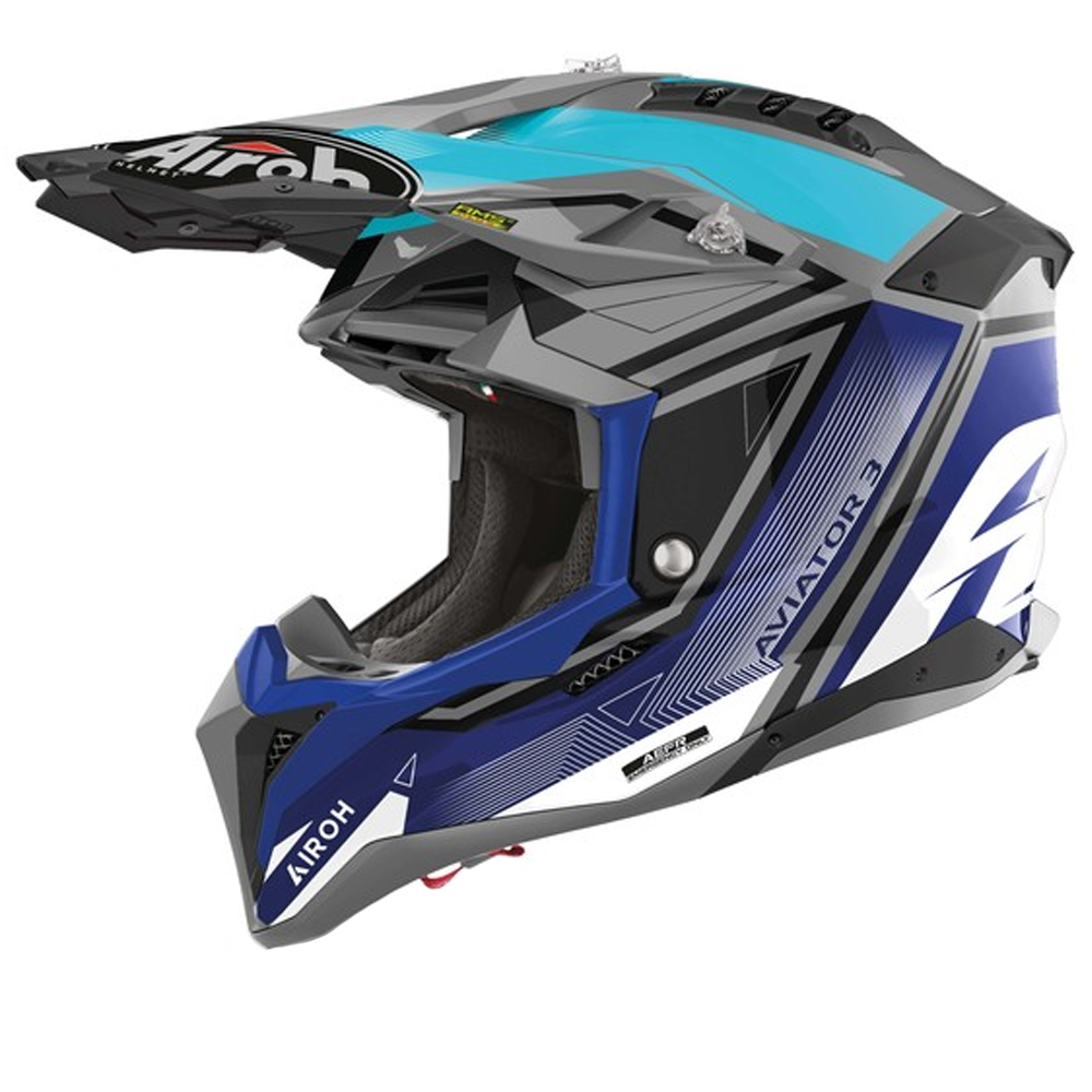 Helmeta motocross Airoh Aviator 3 League, për meshkuj, madhësia XL, blu