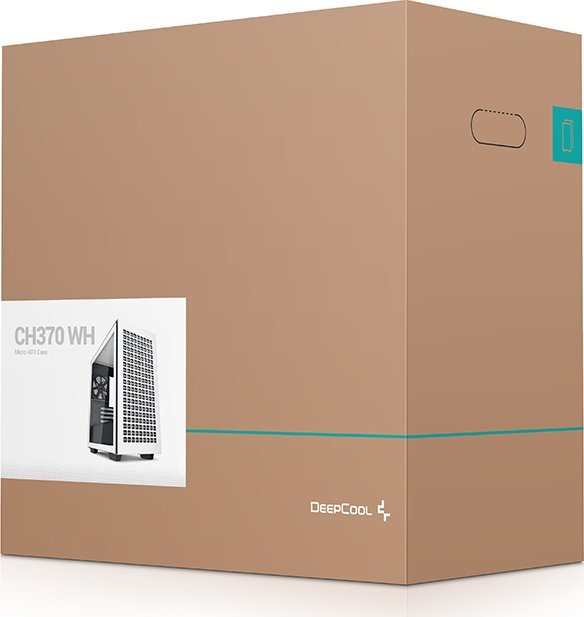 Куќиште за компјутер Deepcool CH370, бело, Midi Tower