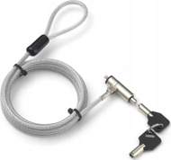 Kabllo sigurie për notebook Techly Wedge Lock, 1.8m, me çelës, argjendtë