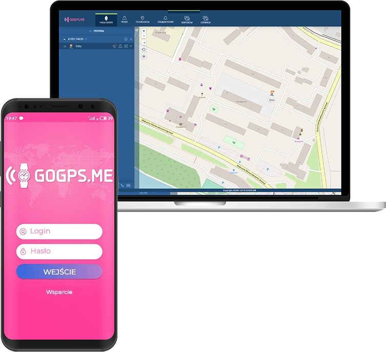 Ora inteligjente GoGPS K16S, GPS, për fëmijë, rozë