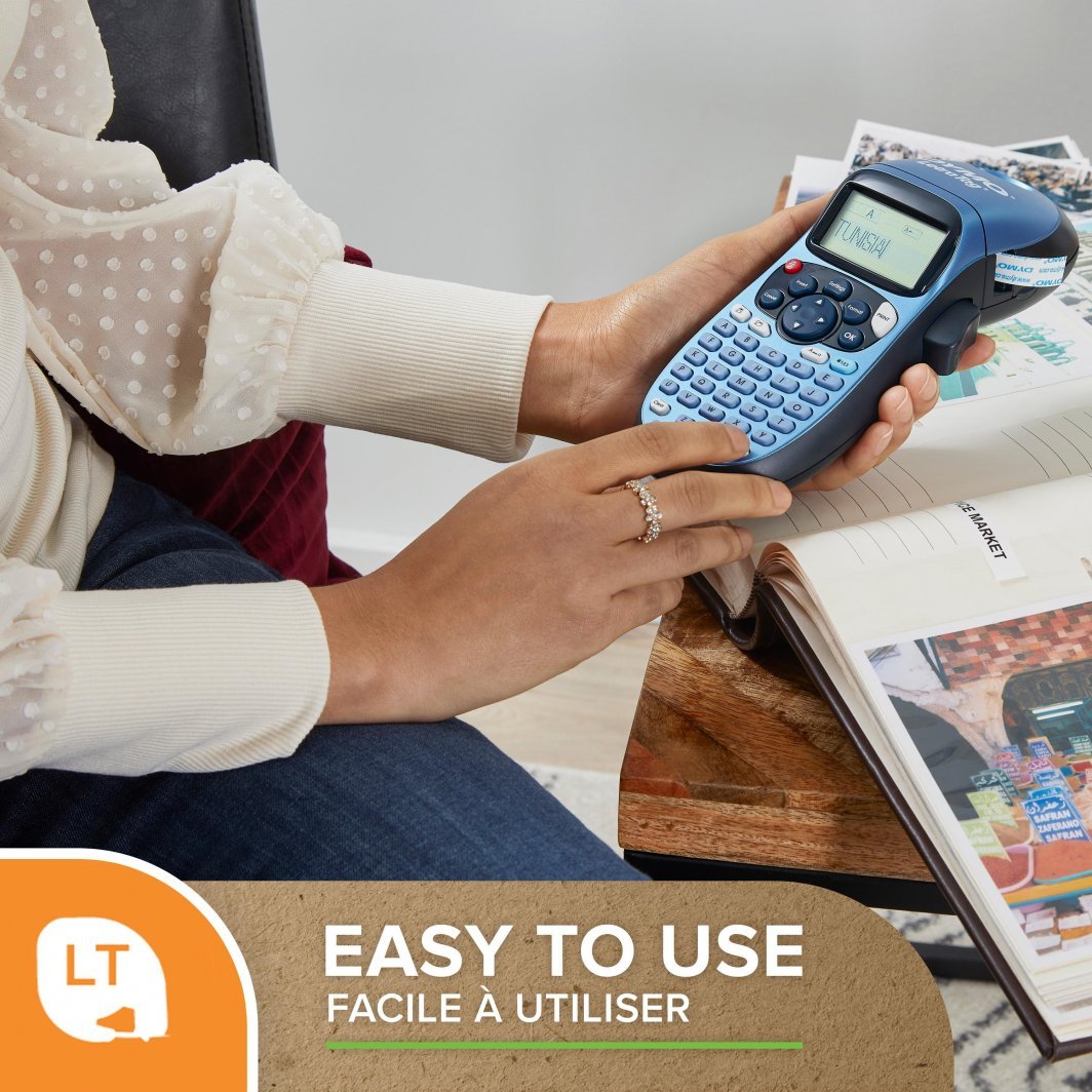 Shirit etiketues Dymo LetraTag S0718850, 12mm, 2m, printim i zi sfond i bardhë