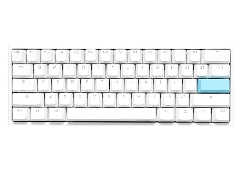 Tastierë Ducky One 2 Mini, Cherry MX Blue, RGB, e bardhë