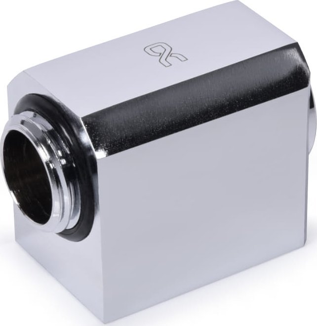 Përshtatës këndi Alphacool Low Profile ES, G1/4 rrotullues, chrome