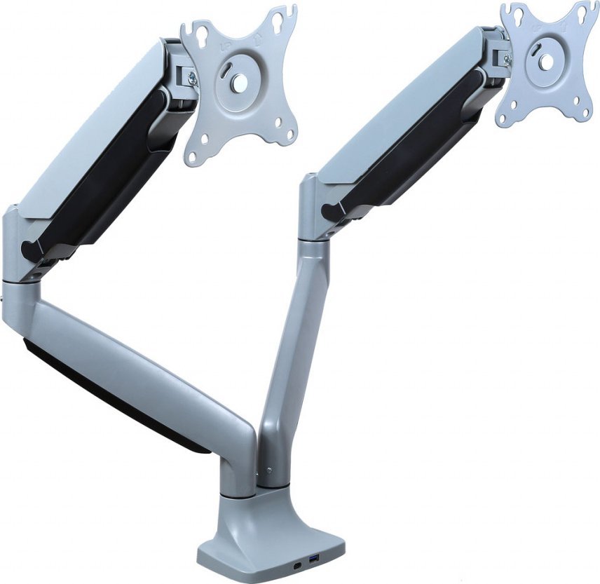 Mbajtës tavoline për 2 monitorë LED LCD, 17-35", 1-15 kg, i zi