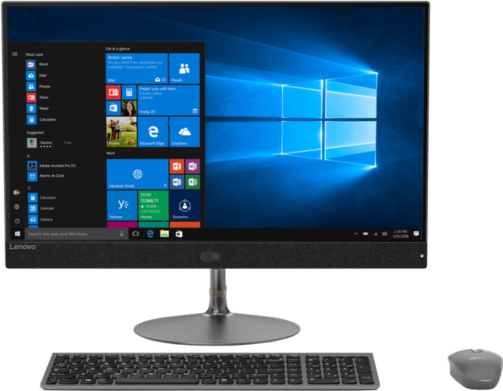 Kompjuter Lenovo IdeaCentre 730S-24IKB Touch, Intel Core i5, DDR4 8GB, Radeon 530, SSD 128GB/HDD 1TB, 23.8 ", i zi