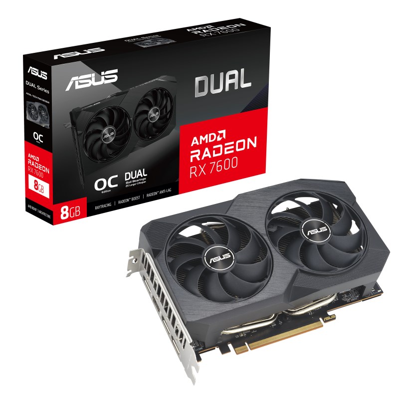 Kartelë grafike Asus Dual Radeon RX 7600 OC V2 8GB GDDR6