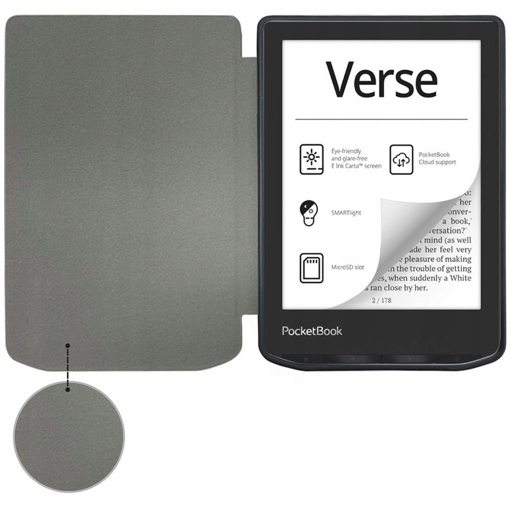 Mbulesë eReader Tech-Protect SmartCase PocketBook Verse Pro Lite, funksion zgjim automatik, e zezë