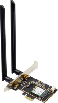 Kartë rrjeti Wi-Fi Microconnect MC-PCIE-INT7260DUAL, 3000 Mbit/s, me Bluetooth, e zezë