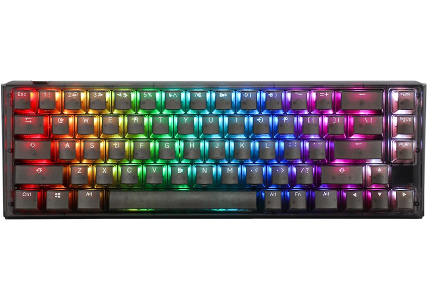 Tastierë lojërash Ducky One 3 Aura SF, RGB LED, Cherry MX Silent Red, e zezë 
