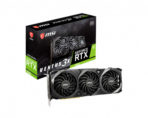 Kartë grafike MSI RTX 3090 VENTUS 3X 24G, OC, 24 GB, GDDR6X