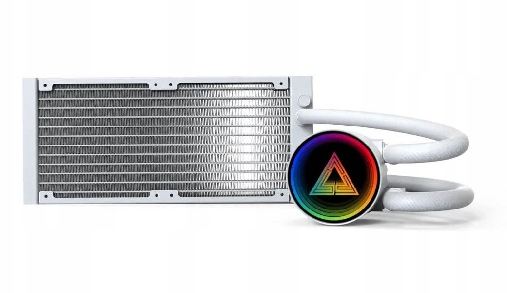 Ftohës AIO për CPU Montech LightFlow Digital 240, radiator 240mm, kompatibil me Intel dhe AMD, i bardhë