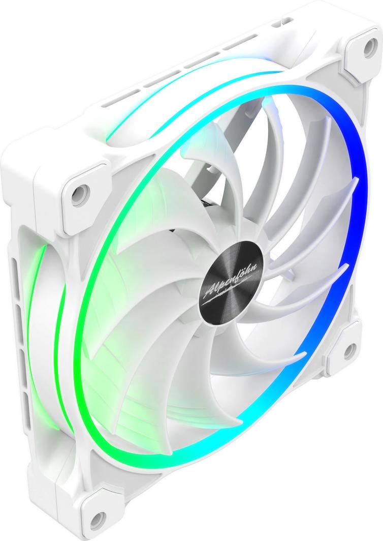 Ventilator për kompjuter Alpenfohn Wing Boost 3 ARGB, i bardhë