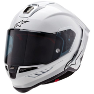 Helmetë moto Alpinestars Supertech S R10 Solid, full face, madhësia S, e bardhë e zezë mat