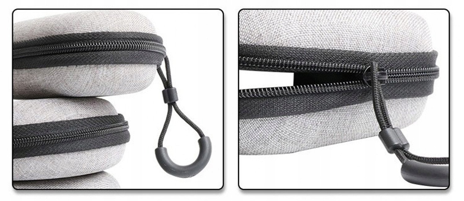 Kuti universale e fortë për kufje, EVA, 9x9 cm, me karabinë