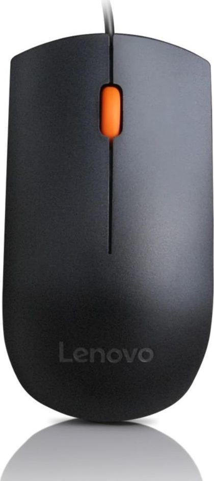 Глушец Lenovo 300, со кабел, USB, црна
