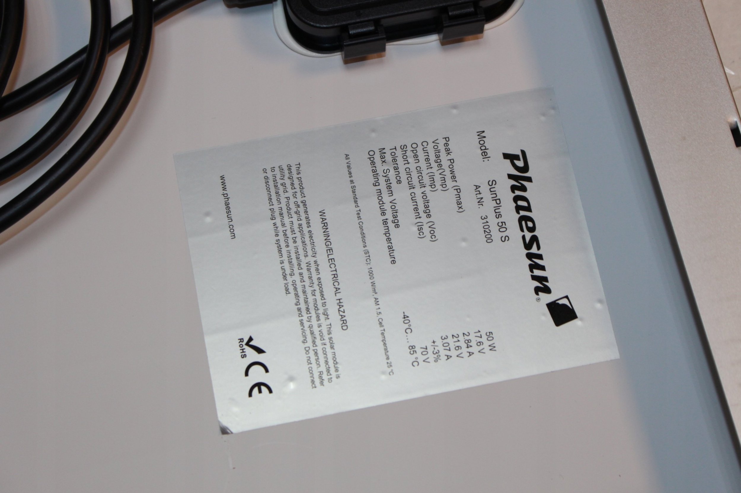 Panel diellor Phaesun Sun Plus 50 Wp, 12 V, monokristalin